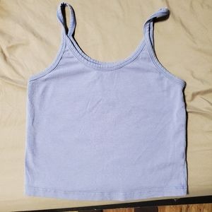 ARQ crop tank in periwinkle